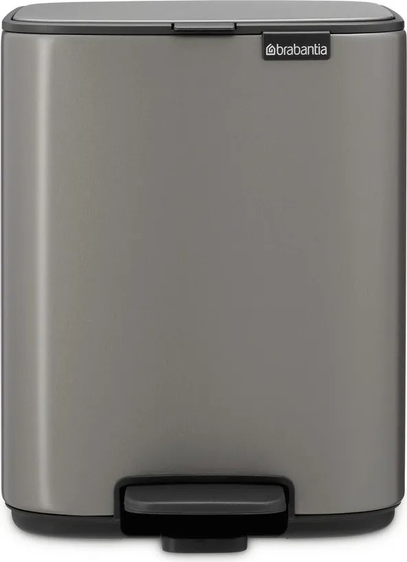 Sivý pedálový oceľový odpadkový kôš 7 l Bo – Brabantia