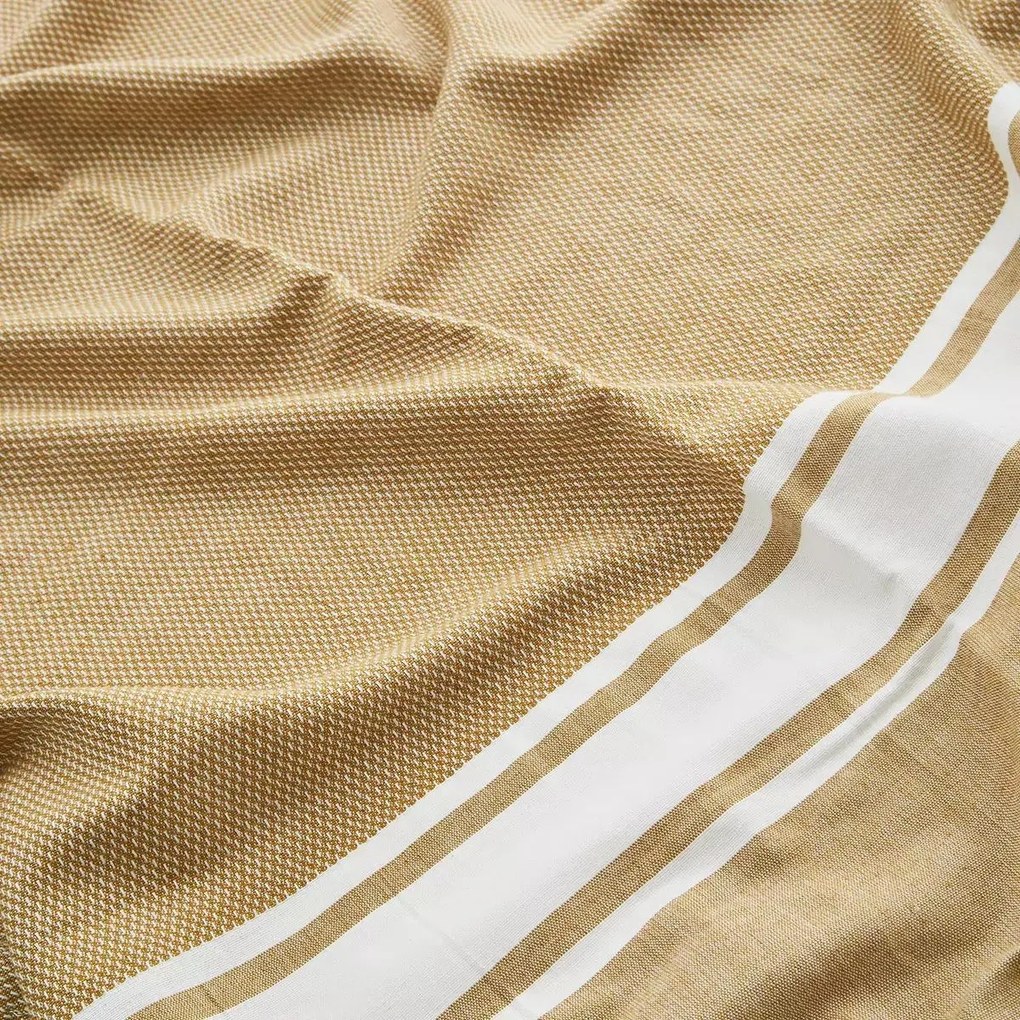 MADAM STOLTZ Bavlnená osuška Honey Striped 100 × 180 cm