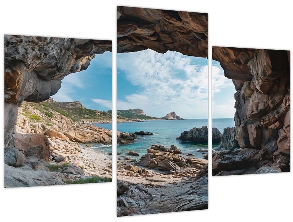Obraz - Jaskyňa pri mori (90x60 cm)