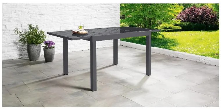 Livarno home Hliníkový záhradný stôl Houston, sivý  (100385963)