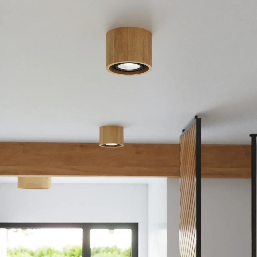 Sollux Lighting Stropné svietidlo BASIC 2 prírodné drevo