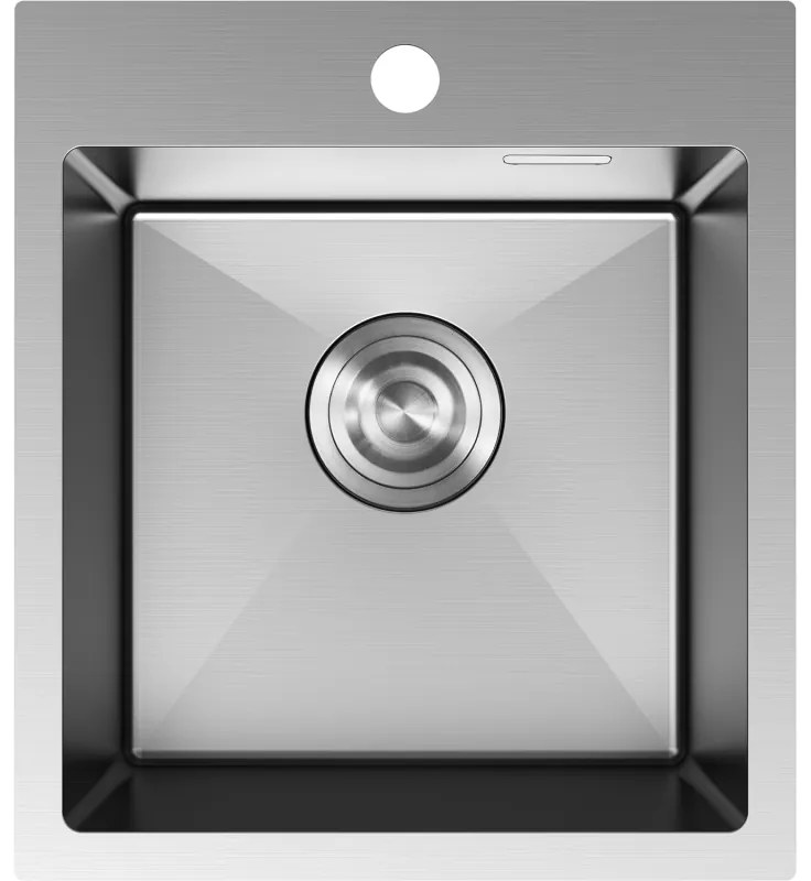 Mexen Solix, 1-komorový nerezový drez 400 x 450 mm, brúsená oceľ, 6401401000-01