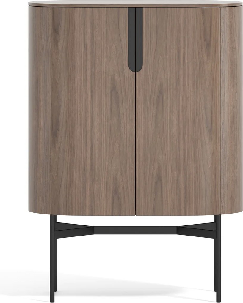 Komoda Silario 95 cm ořech/mramor