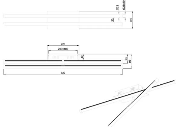Trio - LED Stmievateľný prisadený luster SMARAGD 2xLED/8W/230V 3000-6000K