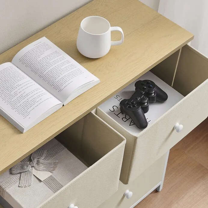 Autronic BONTEC Komoda 80x30x71cm, kov, béžová, AUK-E1033 WT Farba: Béžová