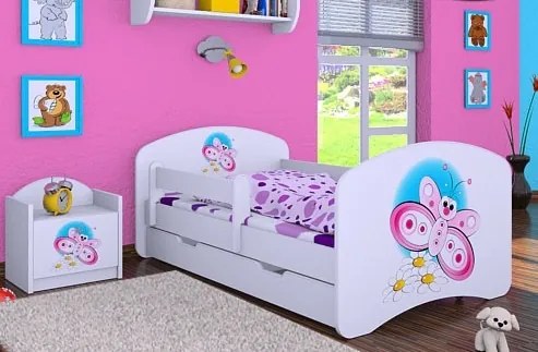 MAXMAX Detská posteľ so zásuvkou 160x80cm MOTÝLIK