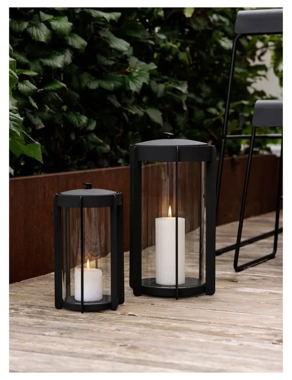 Čierny LED lampáš na USB (výška 35 cm) Firefly – Zone