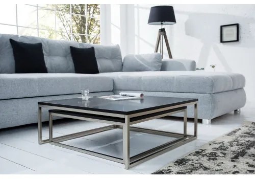 Konferenčný stôl 37118 75x75cm 2-Set Čierny - Komfort-nábytok