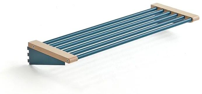 Polica na topánky JEPPE, 900 mm, dub, modrá