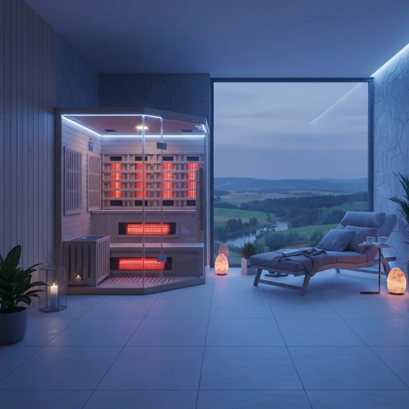 BPS-koupelny Kombinovaná sauna 2v1 HYD-7524 - Infrasauna + fínska sauna 150x150, 4-5 osôb