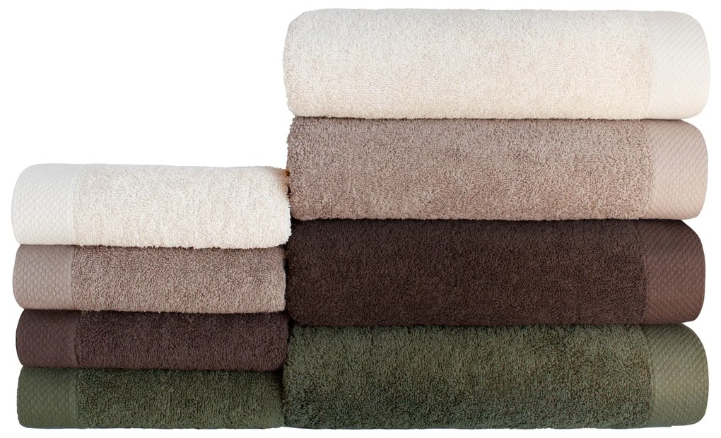 Bavlněný froté ručník BOHO 70x140 cm hnědý