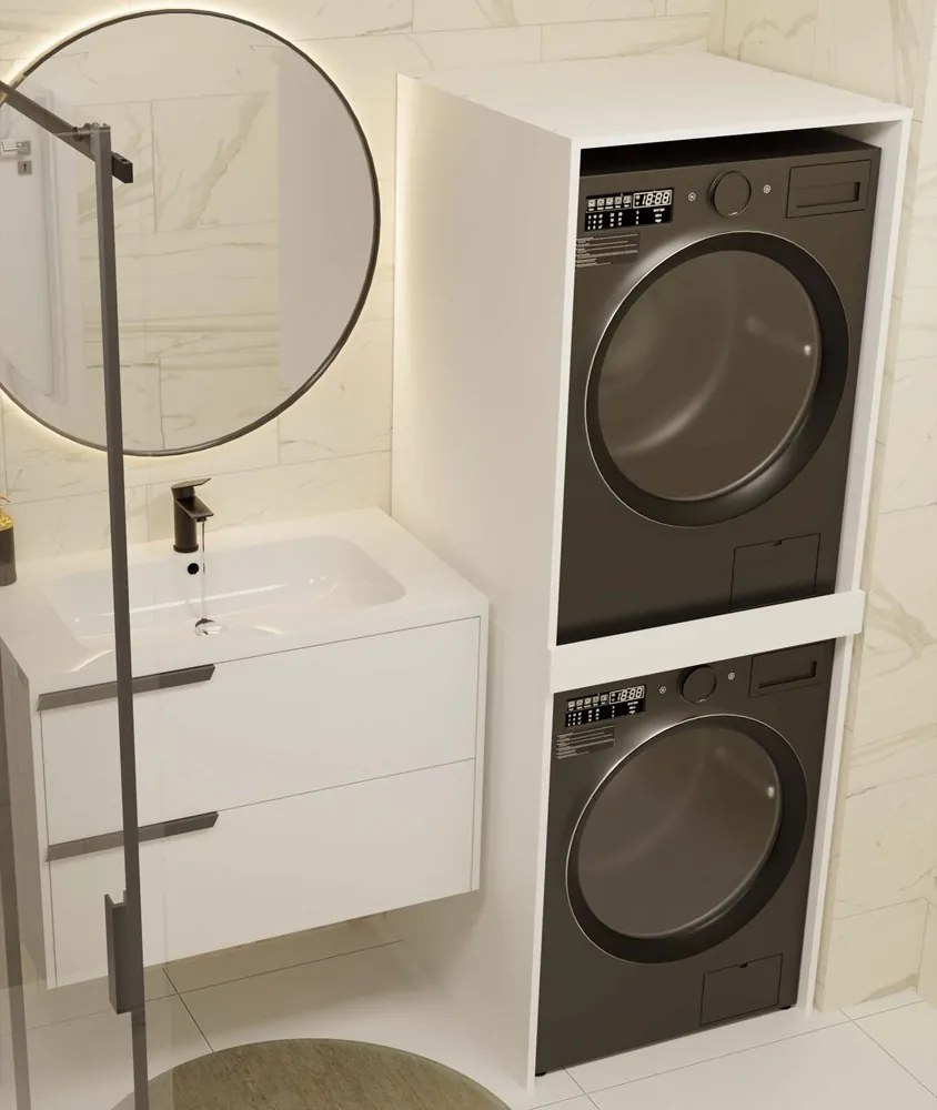 Stojan na práčku a sušičku POLA biely