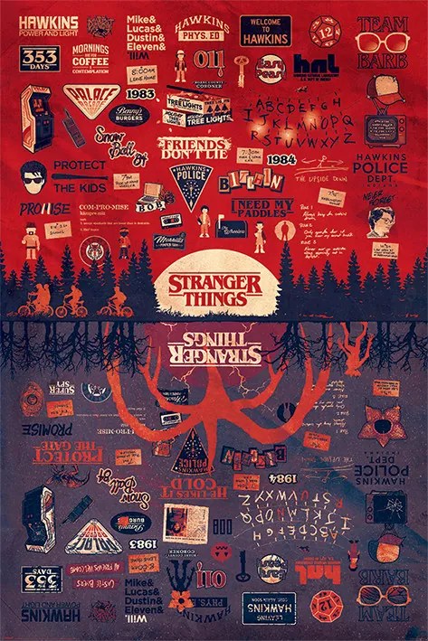 Plagát, Obraz - Stranger Things - The Upside Down, (61 x 91.5 cm)