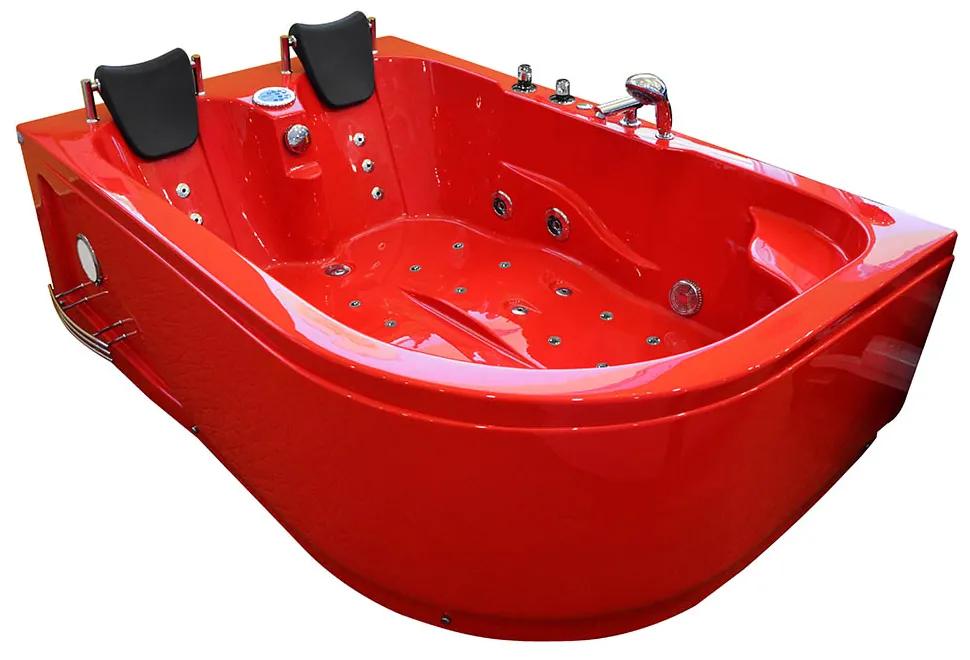 M-SPA - Ľavá kúpeľňová vaňa PLUS SPA s hydromasážou 180 x 120 x 54 cm