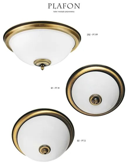 Jupiter 82 PTD - Stropnica PLAFON 2xE27/40W/230V opál