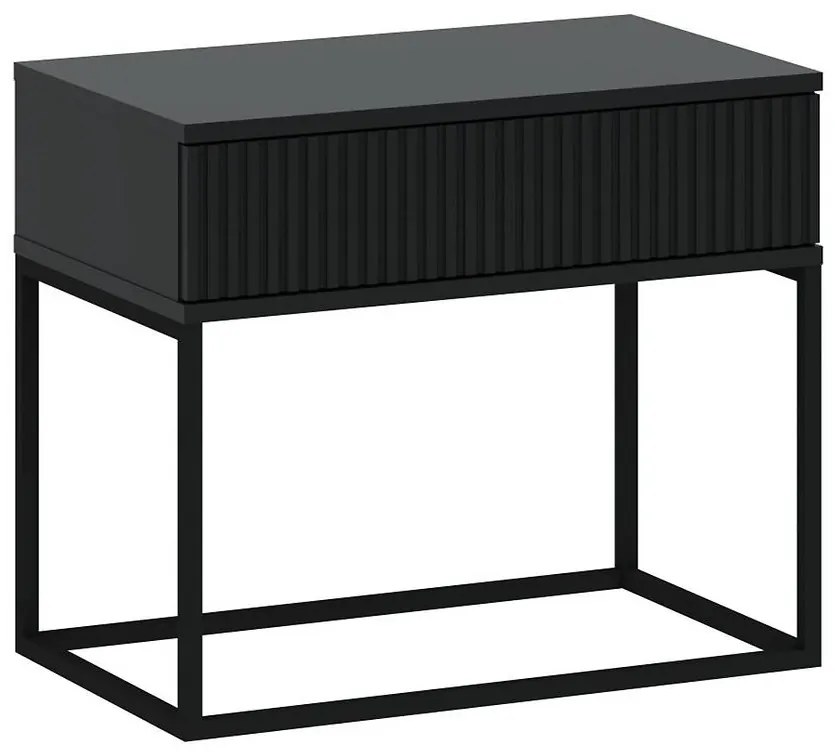 Nočný stolík 1S nízky-60 bez rukovätí antracit