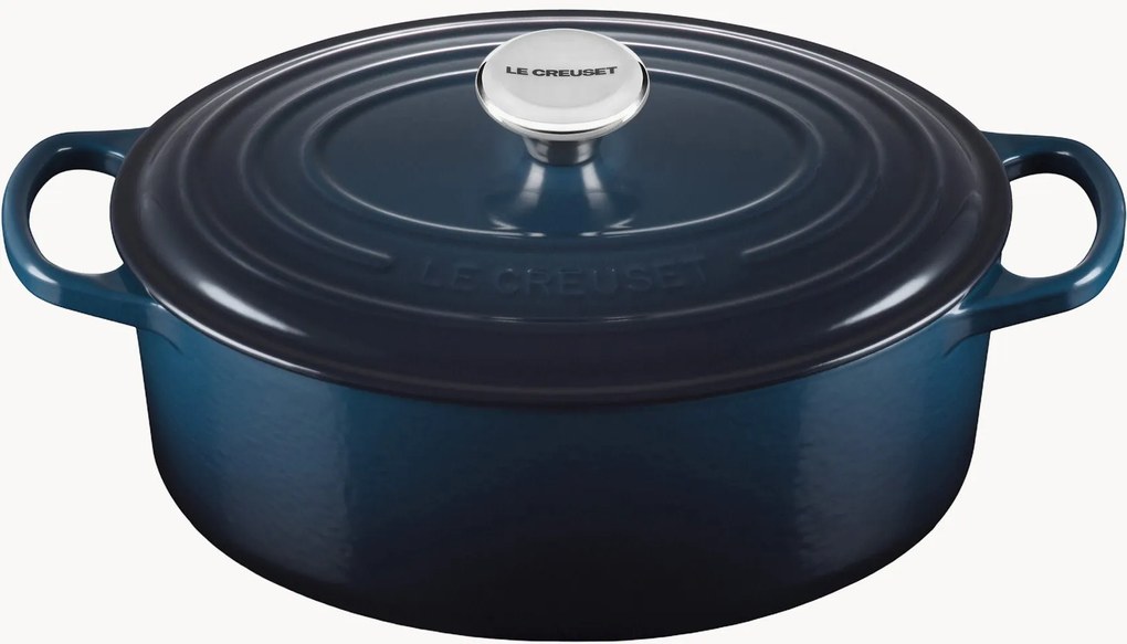 Oválny zapekací liatinový hrniec Signature