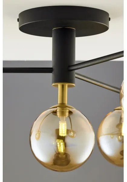 Jupiter 2031 - Prisadený luster FIGARO 4xG9/10W/230V čierna/zlatá/béžová