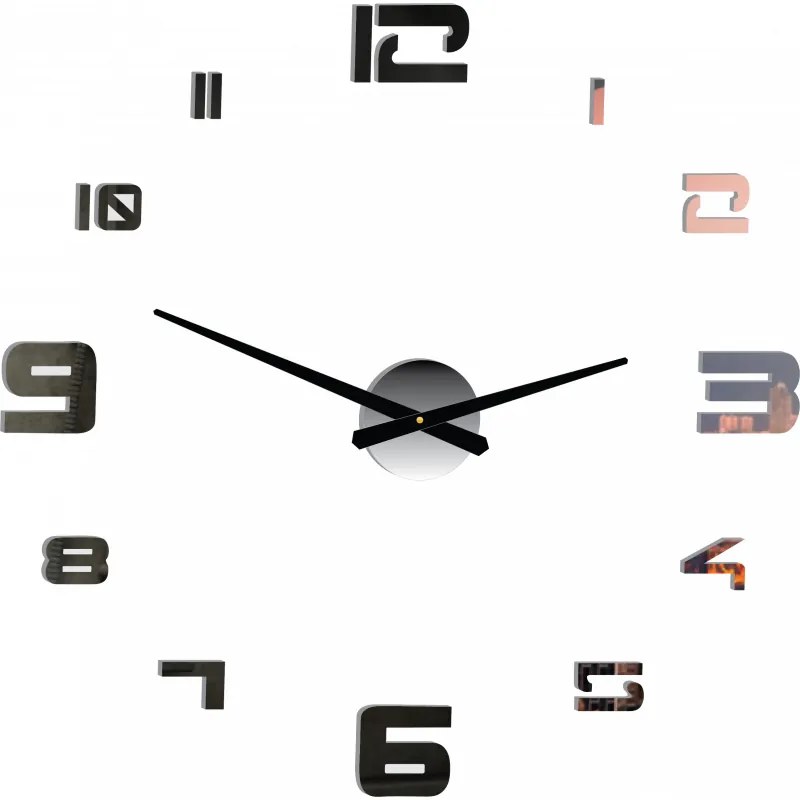 Nástenné hodiny nalepovacie veľké Moderné hodiny | SENTOP 12P021 PLEXI 2D