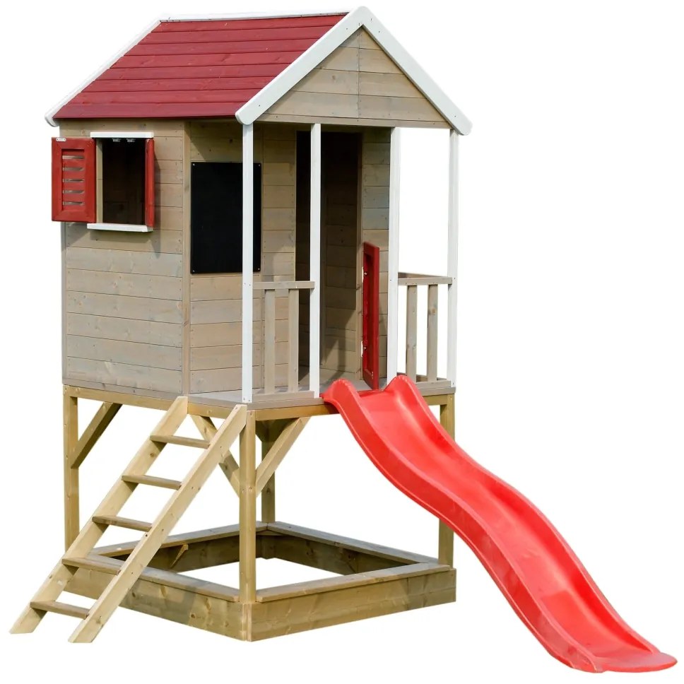 Marimex | Detský drevený domček Marimex Veranda so šmykľavkou | 11640361