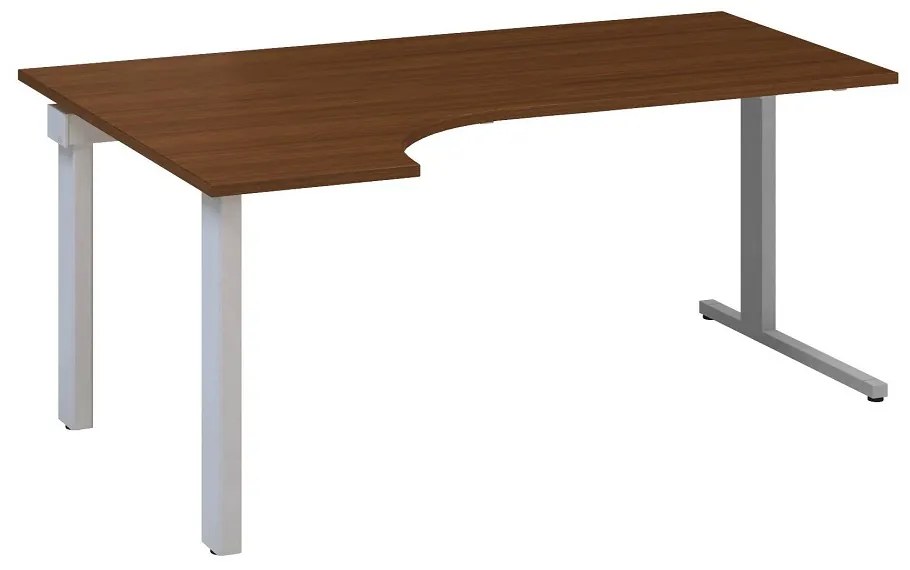 Ergonomický stôl ProOffice C 180 x 120/80 cm, ľavý, orech