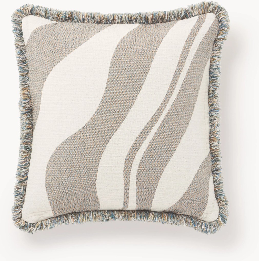 Žakárový poťah na vankúš so strapcami Rui