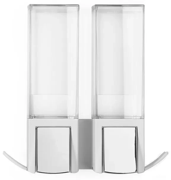 Dávkovač mydla Compactor Edge, 2 x 500 ml, biela
