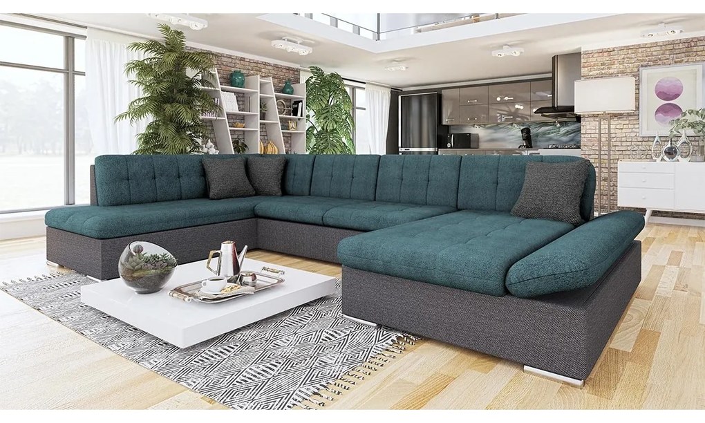 Rohová sedačka Genero, Dostupné poťahy: Utario velvet 2951 + Utario velvet 2951 + Senegal 823, Strana: Ľavá - U