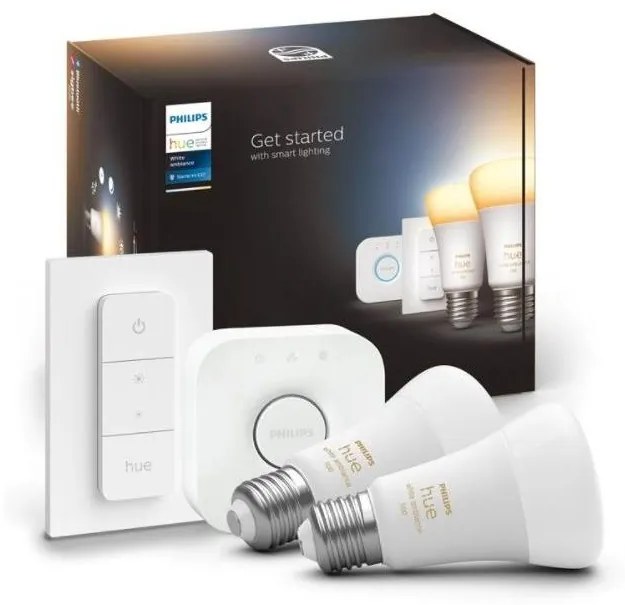 Philips Základná sada Philips Hue WHITE AMBIANCE 2xE27/8W/230V + zariadenie k prepojeniu P4788