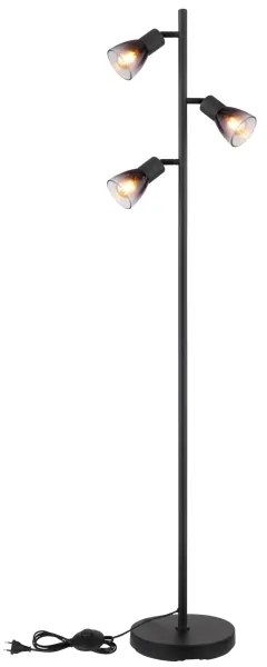 Globo 54312-3S - Stojacia lampa SATELLA 3xE14/25W/230V čierna