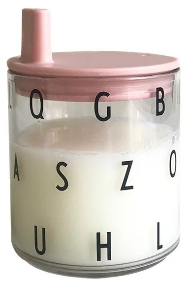 Ružový detský hrnček Design Letters Grow With Your Cup