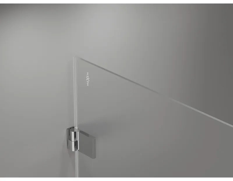 Mexen Lunar-B Duo, výklopný sprchový kút 85 x 75 cm, 8mm číre sklo, chrómový profil, 832-085L-075P-01-00