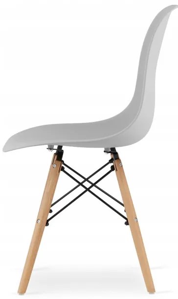 Jedálenský stôl TESSA svetlý dub so štyrmi stoličkami OSAKA sivé / hnedé