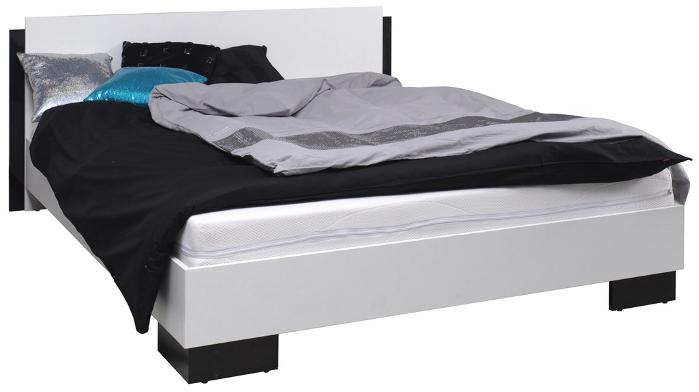 Manželská posteľ 160 cm Laurenia (čierna) (s roštom). Vlastná spoľahlivá doprava až k Vám domov. 612322