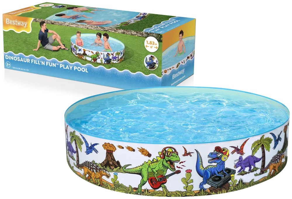Bestway Záhradný bazén s dinosaurami 183 cm x 38 cm - Bestway 55022