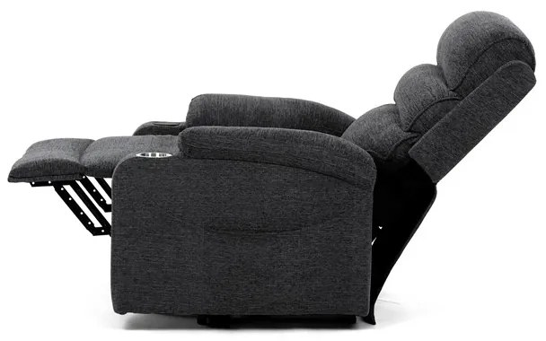 Autronic BONTEC Polohovacie kreslo, elektrické káblové ovládanie, šedá, látka, TV-S8348 GREY2 Farba: Šedá