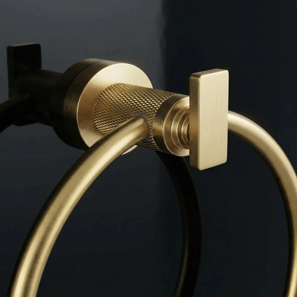 Držiak na uteráky - kruh REA RIVO RING 81307 Rivo Brush Gold