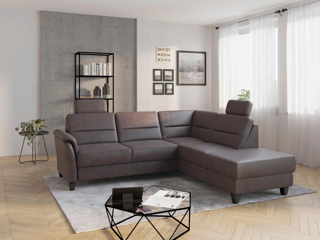 XXXLutz ROHOVÁ SEDAČKA, textil, hnedá Sit & More - Sedačky - 000144019774
