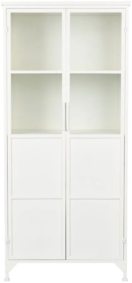 Biela kovová vitrína 35x150 cm Miya – White Label