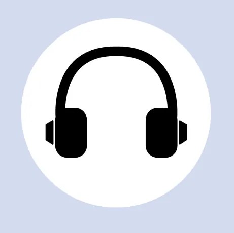 Štítok, nálepka do detskej izby, čierna na bielom podklade - Slúchadlá / hudba / elektronika