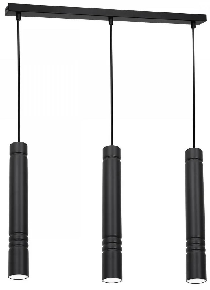 Luster na lanku IMPLODE 3xGU10/8W/230V čierna