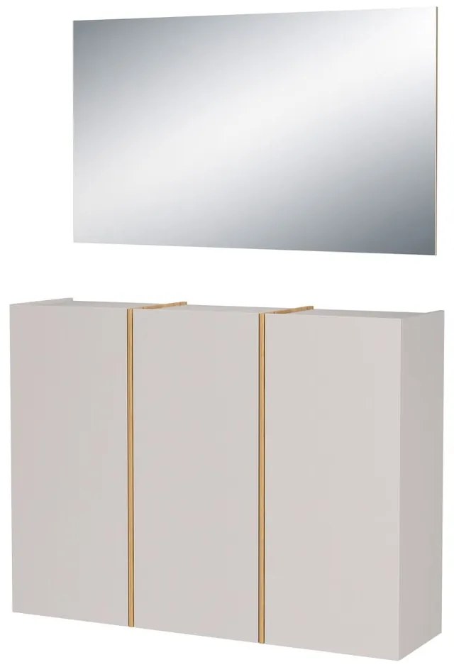 Krémová predsieňová zostava 138x200x37 cm Libbiano – Germania