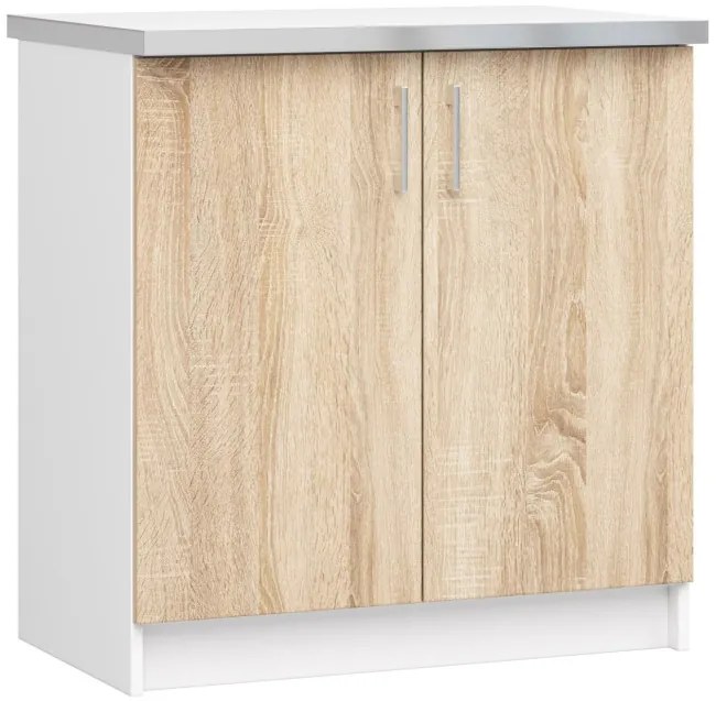 Spodná kuchynská skrinka s doskou LIMA S80 biela / dub sonoma