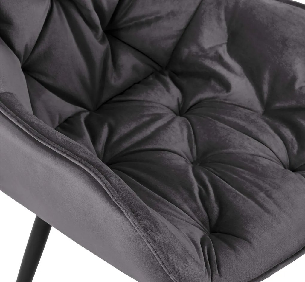 Stolička Tanna - zamat - Tmavo sivá