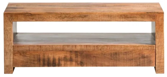furniture-nabytek.cz - Masívny TV stolík Country z mangového dreva, lakovaný, hnedý – 115×45×55 cm