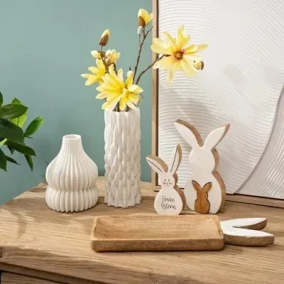 Dekoratívna tácka z mangového dreva BUNNY EARS 36x12 cm