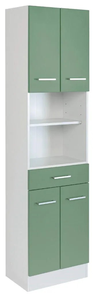 XXXLutz VYSOKÁ SKRINKA, zelená, biela, 50/190/35 cm MID.YOU - Kúpeľňové skrinky - 000307017622