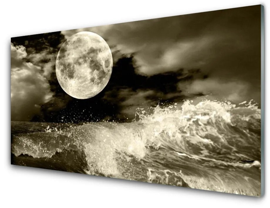 Nástenný panel  Noc mesiac príroda 140x70cm