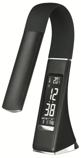 LED Stmievateľná stolná lampa s displejom LED/10W/5V čierna