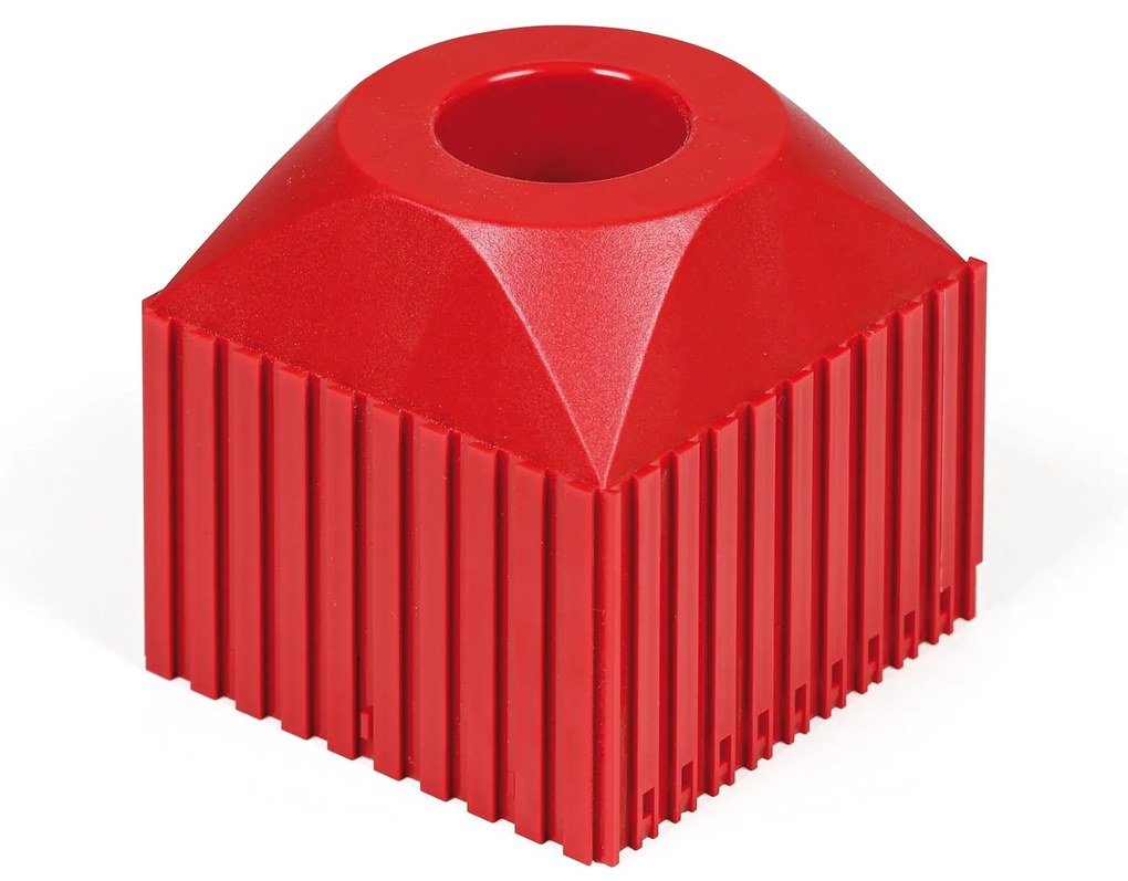 Plastový box pre upínač nástroja VDI 40, modul 10x10, 1 dutina, červená
